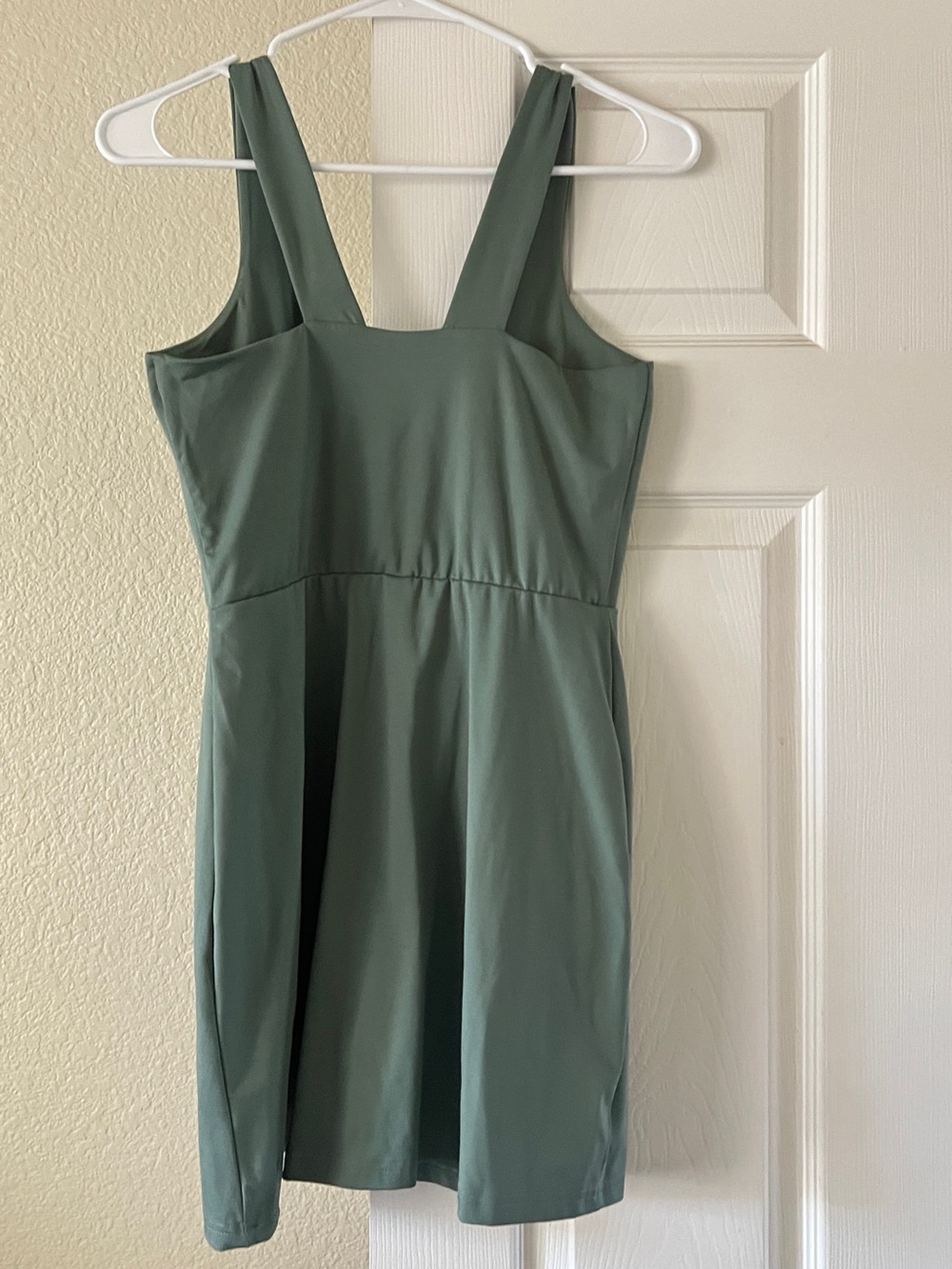 all in motion Sage Green Tank Mini Dress with built in shorts - Picture 3 of 4